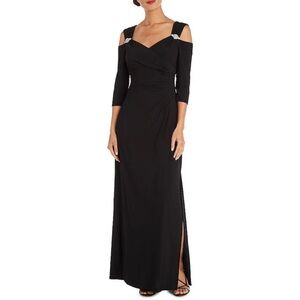 Cold shoulder Black Women's Dress